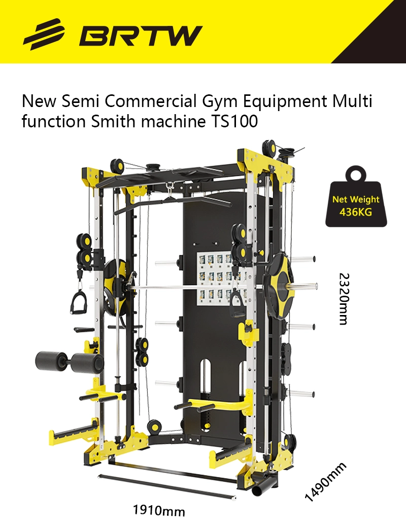 Multi Counted Smith Machine Functional Trainer Sporting Multi Station Cable Gym Machine Indoor Exercise Home Gym Equipment Light Commercial Fitness Equipment