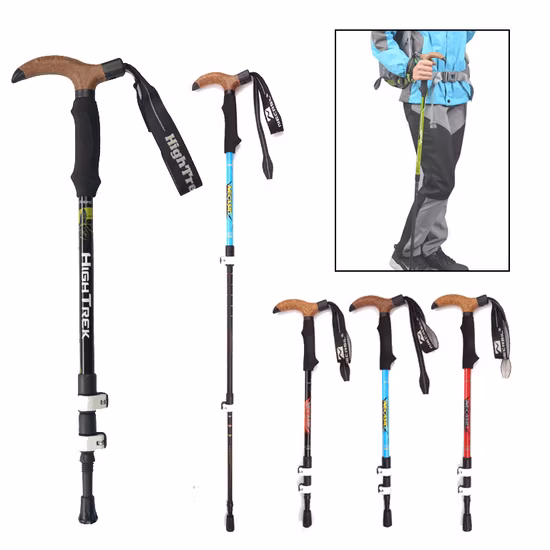 Willest Outdoor Aluminum Alloy 7075 Trekking Pole Rubber Handle External Lock Hiking Pole