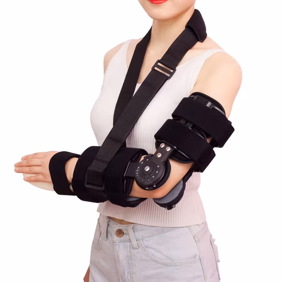 Mn-Gz001 Non-Slip Crutch Rubber Aluminum Arm Walking Single Cane Lightweight Underarm Elbow Height Adjustable